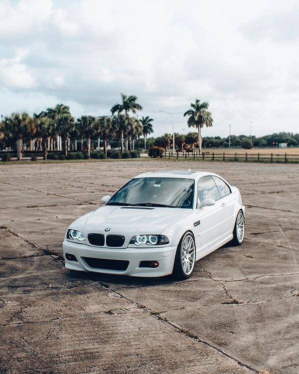 E46 M3 crusing down the road
